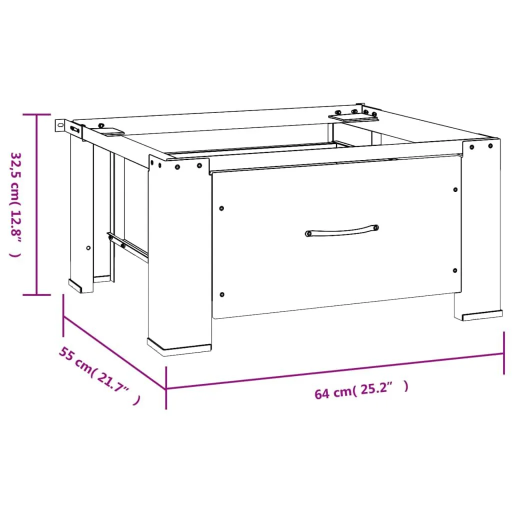 vidaXL Socle pour machine à laver avec tiroir Blanc | vidaxl-fr