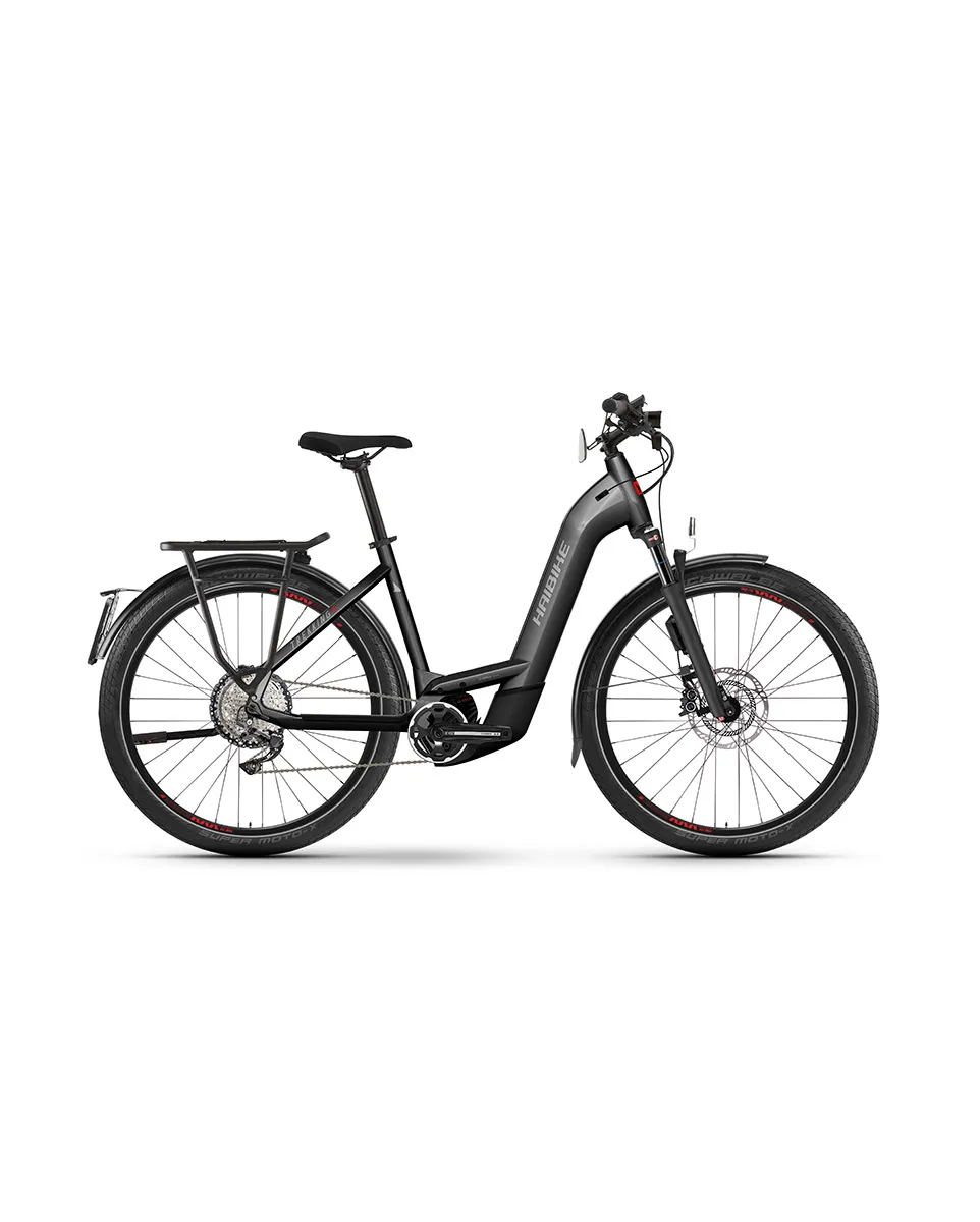 Vélo électrique trekking Unisexe TREKKING S 10 LOW Noir/Gris